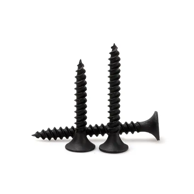 High Strength Self-Tapping Cross Recessed Countersunk Head Cross Black Concrete Nails Customized Black Nails Drywall Screws