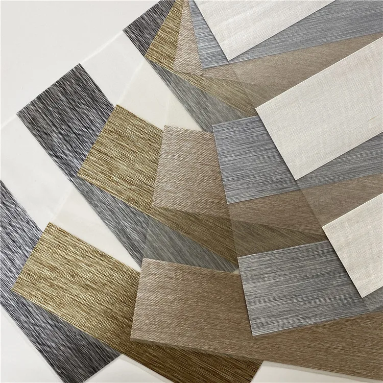 無料サンプル窓用ブラインド用2層100% ポリエステルゼブラデュアル