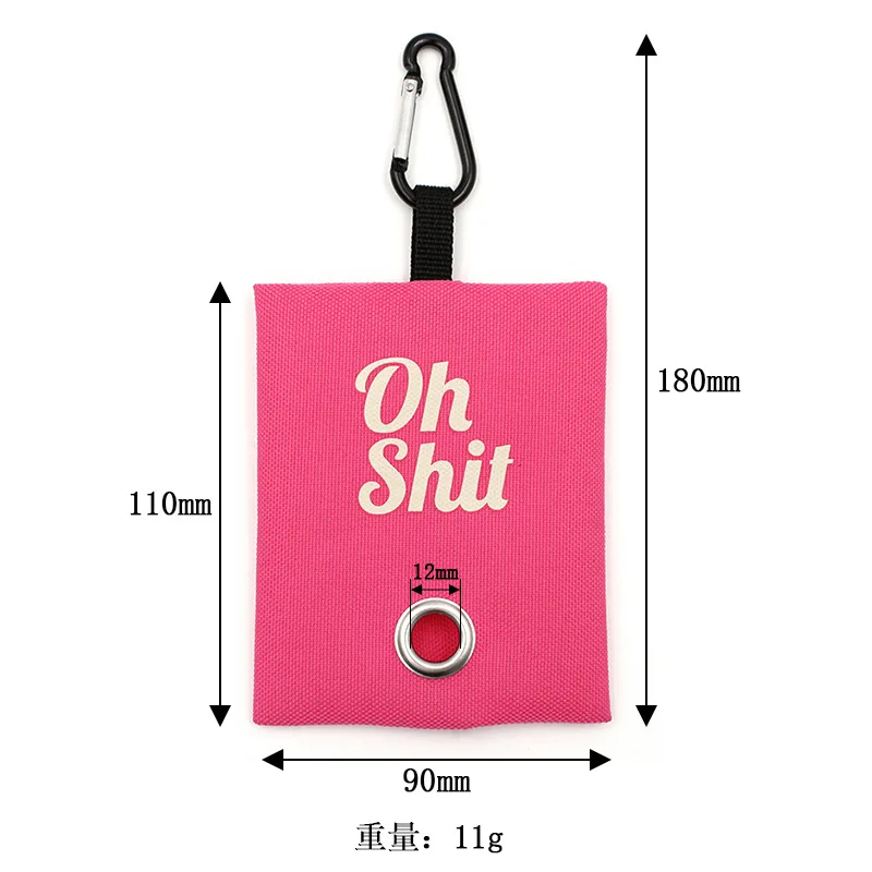 Custom Logo Printing Portable Canvas Dog Poop Bag Holder Pet Poop Bag Dispenser Puppy Waste Bag Holder with Leash Buckle