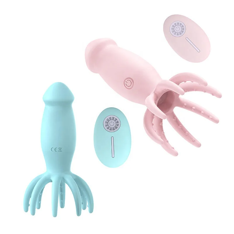New Wireless Remote Control Octopus Little Prince Vibrating Dildo Massage Nipple Clitoris Anal Masturbation Vibrator for Women