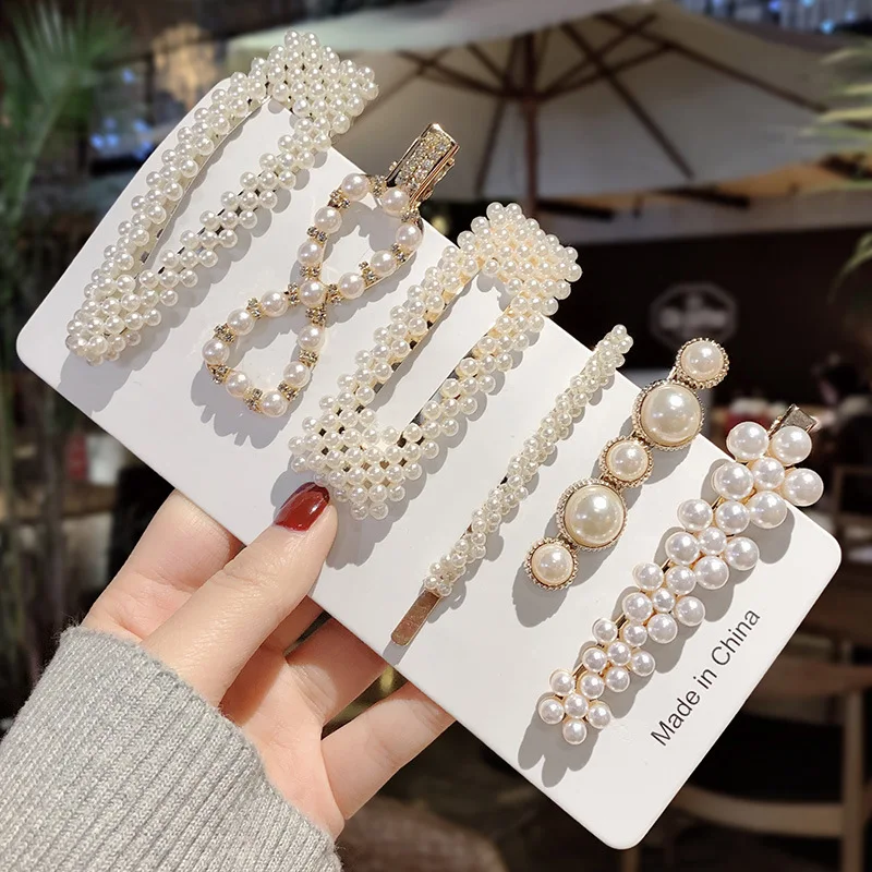 Shop Luxurious Handmade Korean Pearl Hair Clips for Women