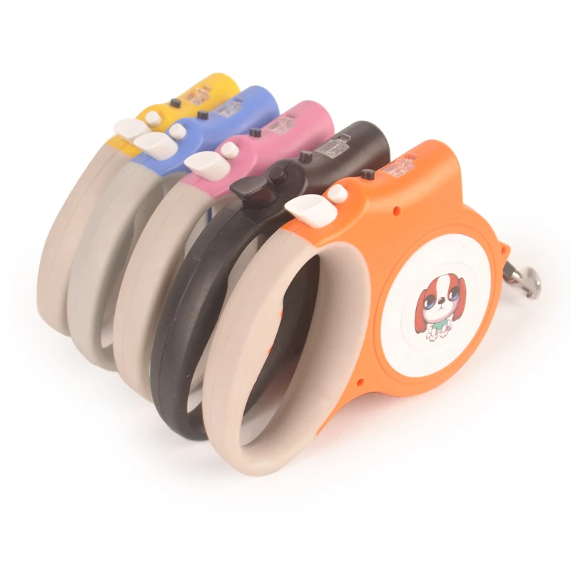 Лидер продаж новый мультфильм Стиль 5 м выдвижной поводок собаки с светодиодный фонарик