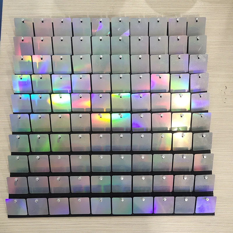 8 футов * гламурный зеркальный мерцающий Серебряный переливающийся Блестящий настенный панельный фон