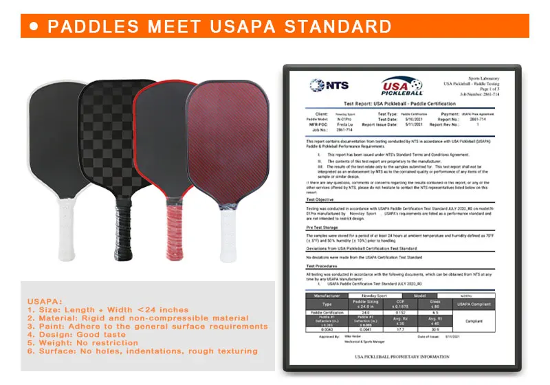 Pickleball Paddle Usapa Approved New Popular Usapa Standard ...