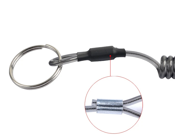 2Pcs Retractable Spring Elastic Rope Security