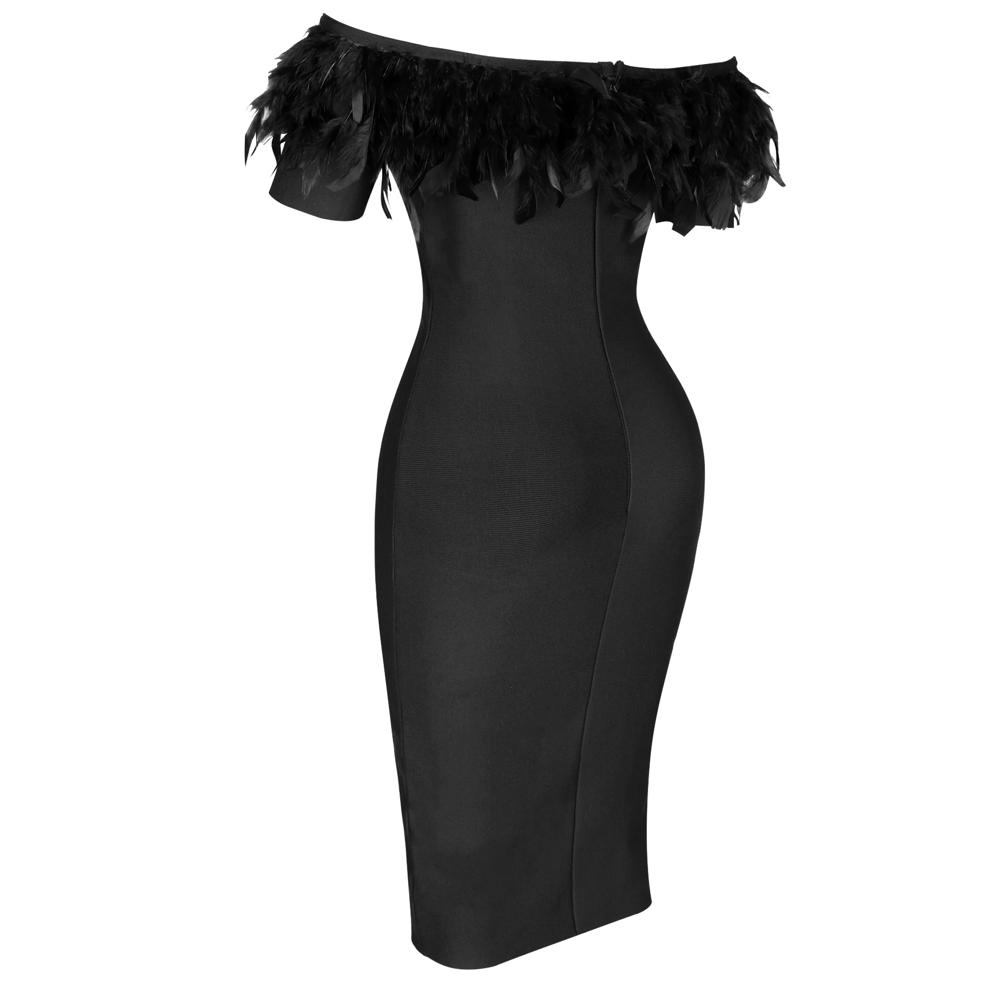 black feather bridesmaid dresses Black Wedding Dress, Gothic Alternative Wedding Dress, Black Feather Gown, Black Swan Dress, Cocktail Dress, Black Tie Dress, Hi Lo Dress 6