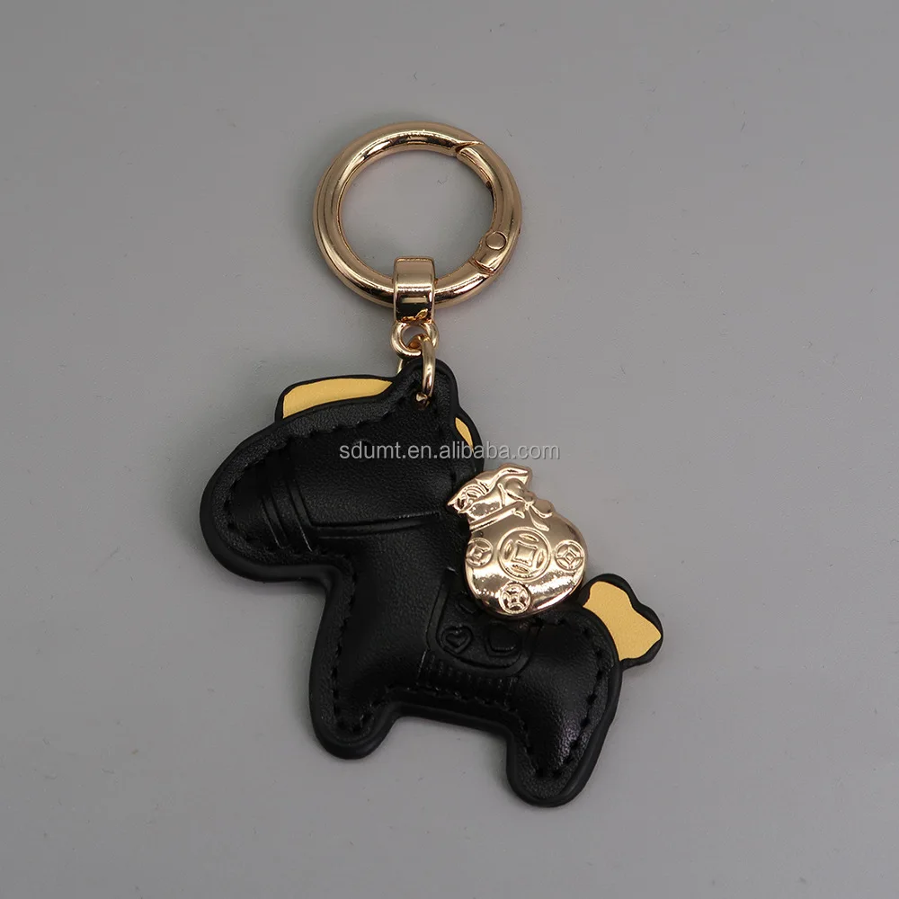 Hot Sale Custom Horse Designer Pu Leather Key Chain Bag Charm Pendant ...