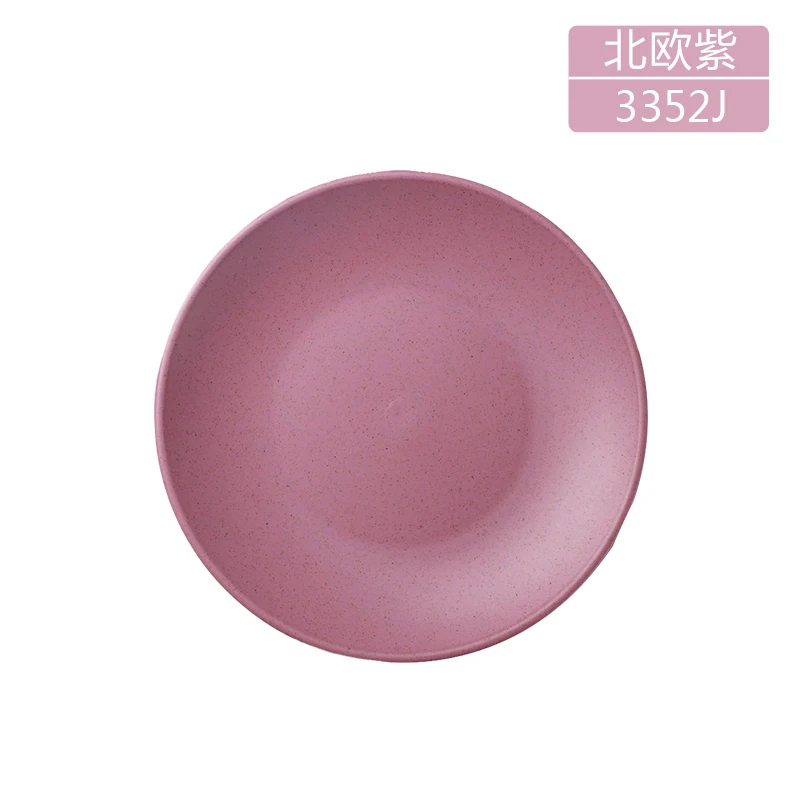 
3352J оптовая продажа экологически чистых биоразлагаемых детских салатов для ресторана Роскошная Посуда из пшеничной соломы обеденный набор посуда 