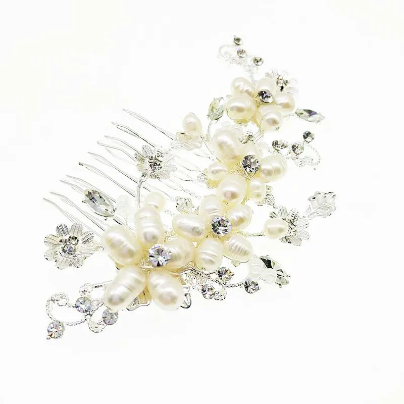 
 SHSS2004 серебряный цвет жемчужные аксессуары для волос свадебные гребни для волос  