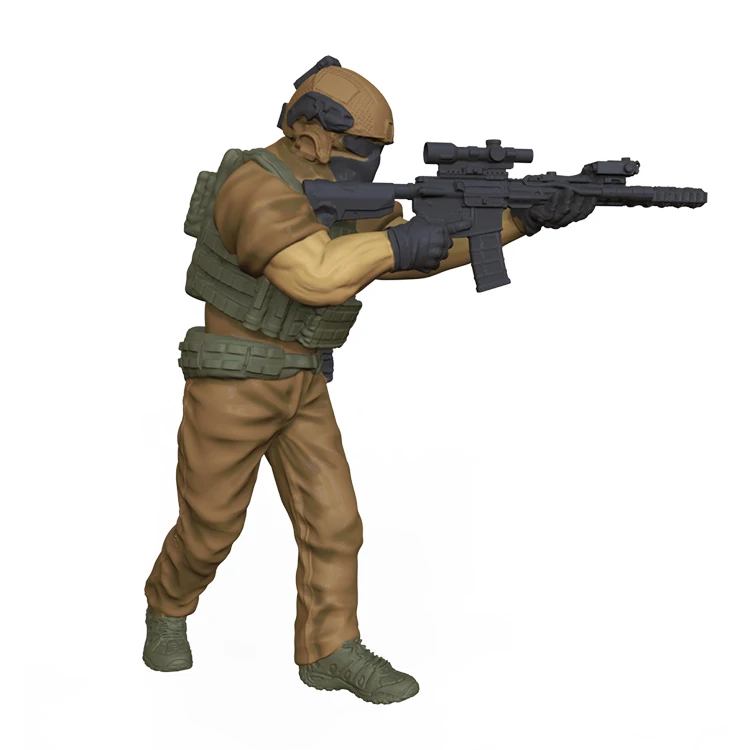 China Supplier Customized Resin Military Figurine for War Statues Design Army Soldier Figurine for Collector Display Case
