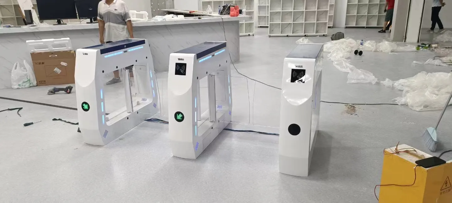 OEM IC/ID Face Recognition Security Access Control Glass Flap Turnstile for Children's Playground, Kindergarten, School