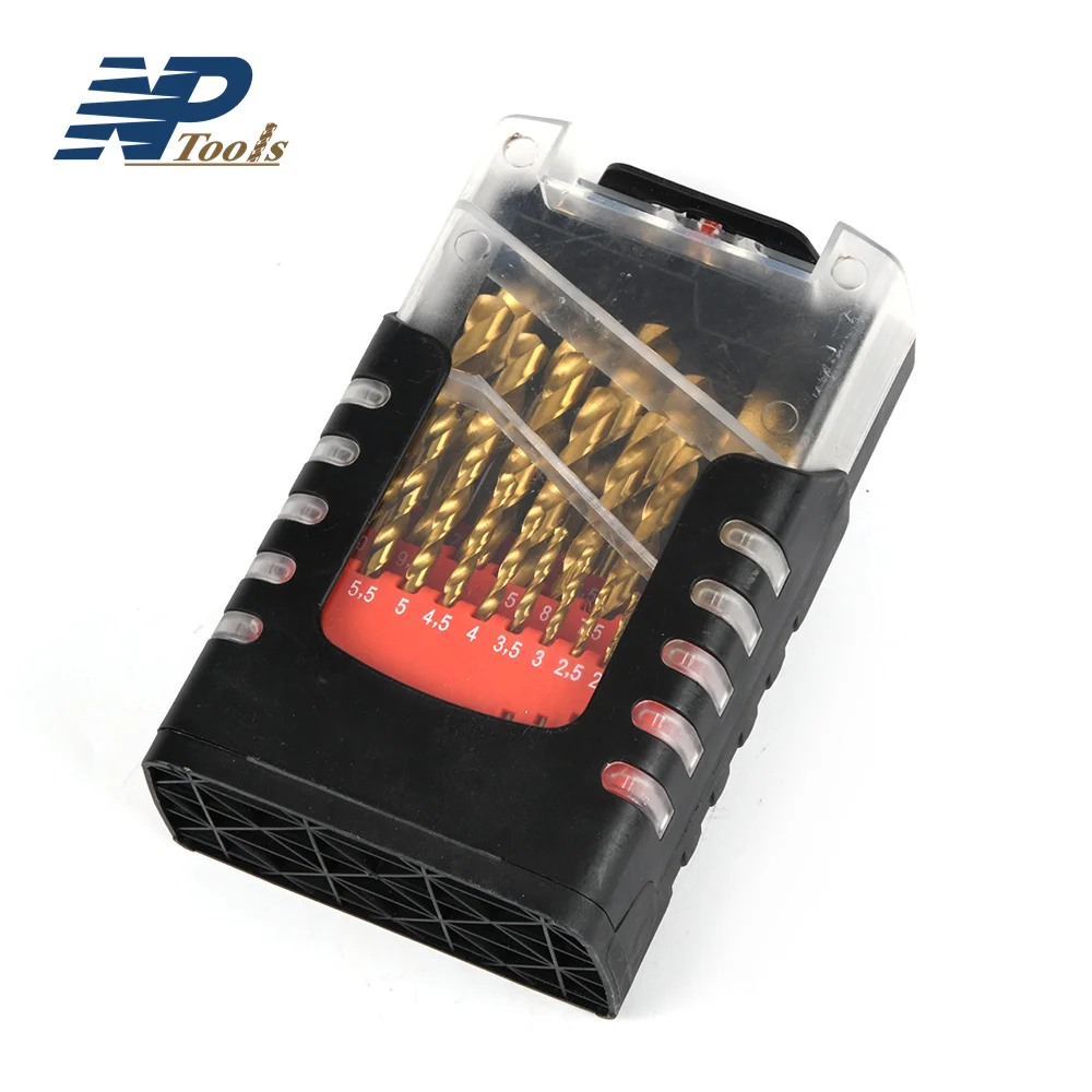 Naipu M42 25pcs Hss Straight Shank M35 Cobalt Hss Drill Bits Set Box ...