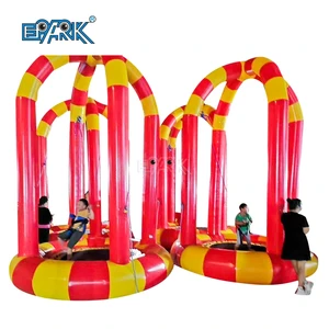 Factory Price PVC Inflatable Bungee Trampoline Airtight Kids' Amusement Park Game for Single Adults Kids Unisex Jumping Model