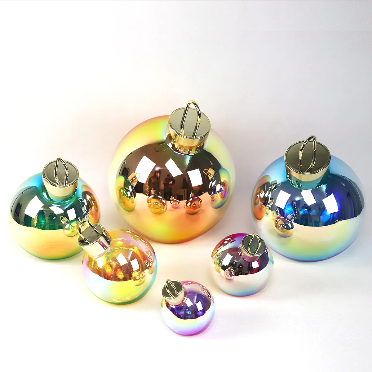 100 130 150 200 250 300 MM Custom Size Hand Blown Glass Colored Christmas Ball Light Up Christmas Decorations Ornaments Items