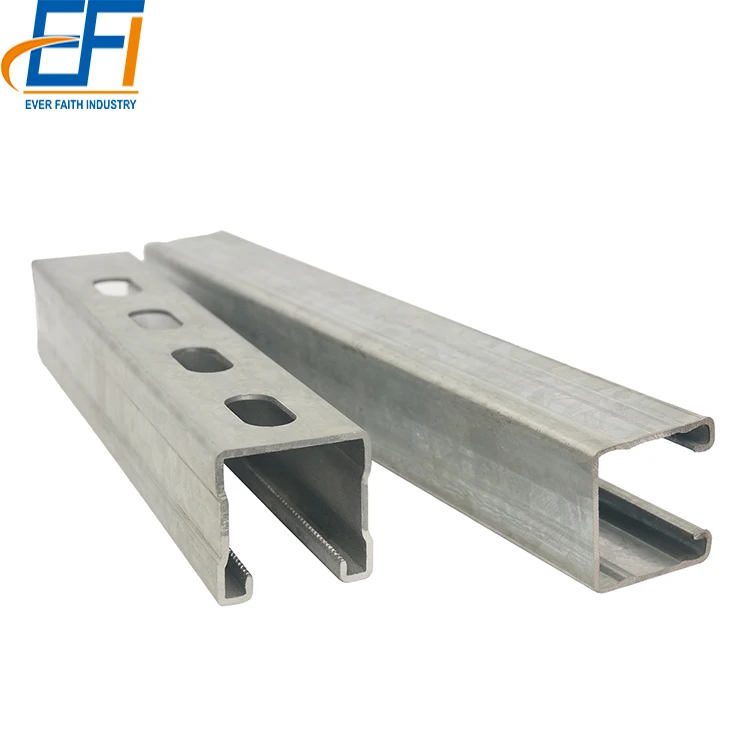 Cold Bending Unistrut Perfil Prime Steel Channel 40X40 C Purlin Prices Unistrut Channel Slotted with 14 Gauge