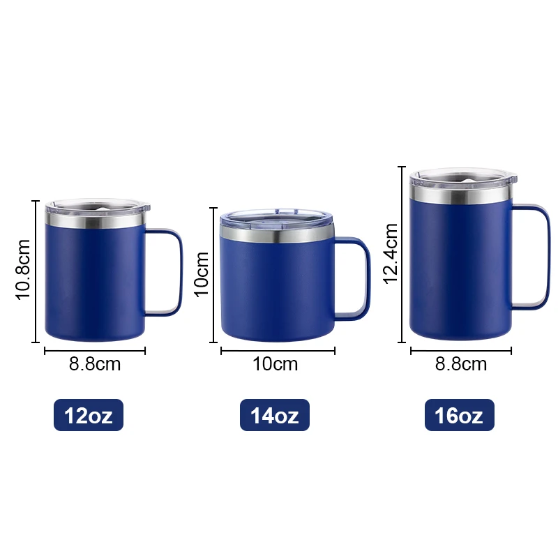 24oz Stainless Steel tumbler Milk Cup Double Wall Vacuum Insulated Mugs  Metal Wine Glass with handles coffee mug with L V laser