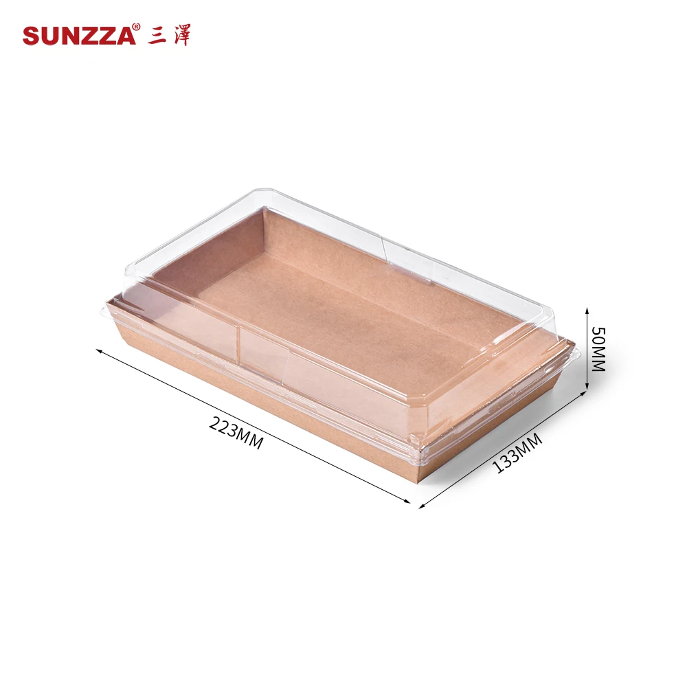 Sunzza Package Customize Logo Paper Food Packaging Sandwich Sushi Takeaway Box