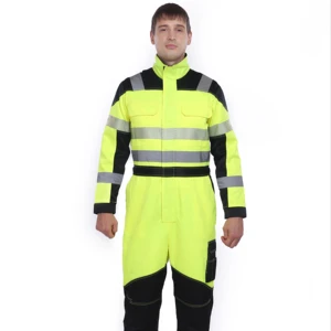 Customized Hi Vis FR Coveralls Flame Retardant Fire Resistant Reflective Safety Coverall