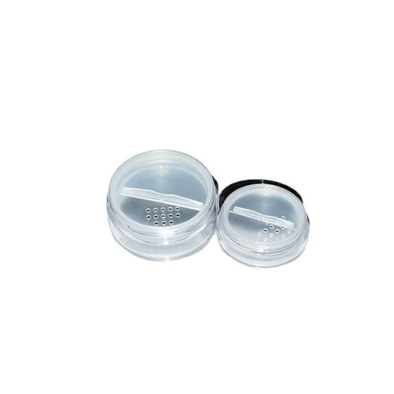 Loose Powder Jar Plastic Cosmetic Packaging Rotating Sifter Loose Containers with Rotating Sifter 10 Ml 20 Ml 30 Ml 50g PS Abs