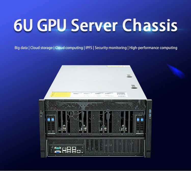 6U Rackmount GPU Server Case with Cooling Fans, 8 GPU Support, EATX ...