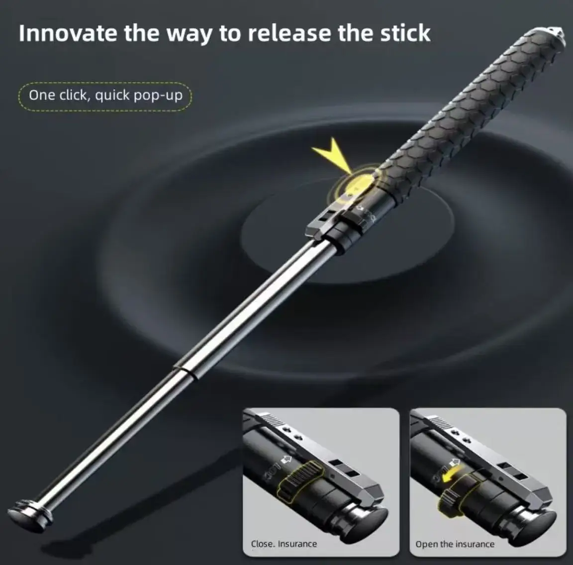 Tactical Outdoor Camping Equipment Telescopic Three-Section Protective Gear Rugged Mountaineering Safety Supplies