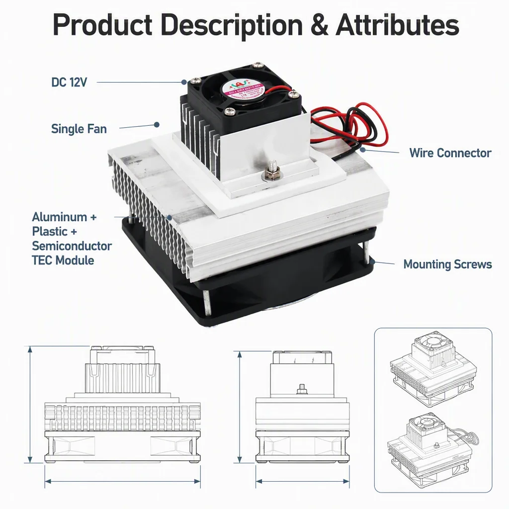 Cooling Module Peltier Fan, Aluminum, AL-MD18B - detail 4