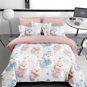 Factory Wholesale 7d 5d Bedsheet Microfiber Printed Fitted Bed Sheet Set