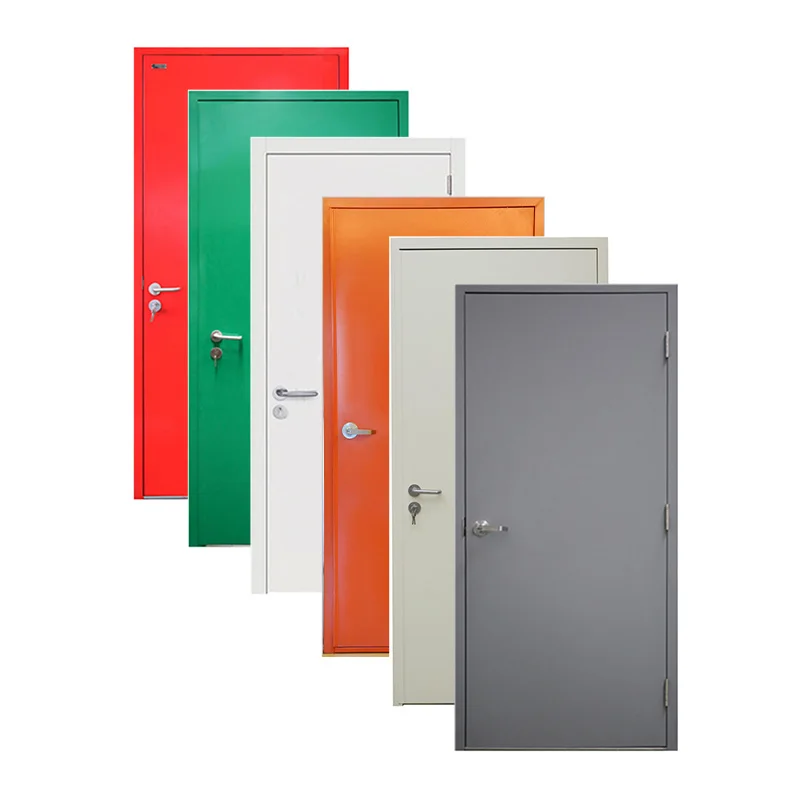 UL Listed 3 Hours One Panel Fire Resistant Hollow  Metal  Entry Doors Steel Fire Rated Door for Hotel