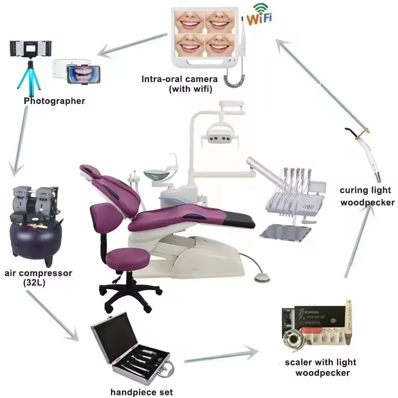 Chinese cheapest Mobile treatment equipment price dental chair cart manufacture