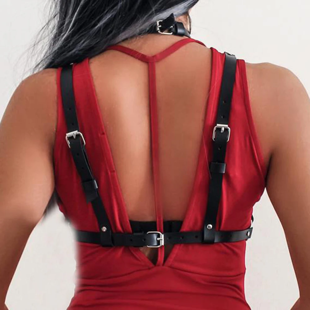 Lingerie Sexy Femme Porte-Jarretelles Cuir PU - Ensemble Noir Dentelle Coquin