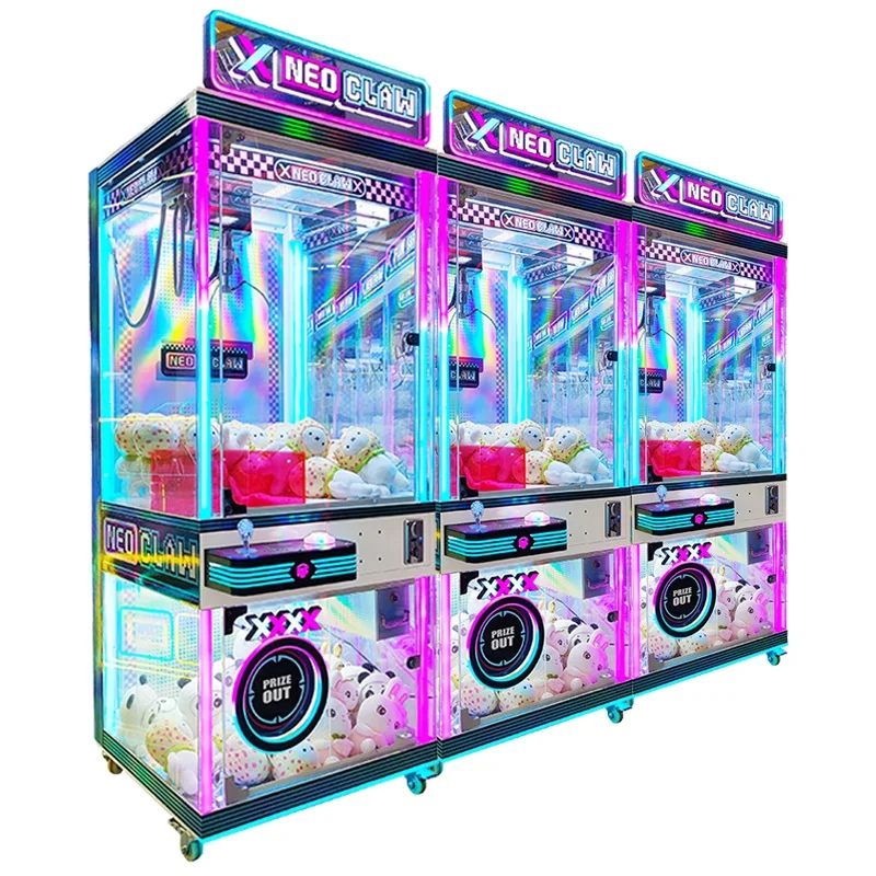 Slim Cute Claw Machine Customizeae Ball Stuffed Animals 8inch Coin-Operated Toy Clip Prize Gift Crane Claw Machine Plush