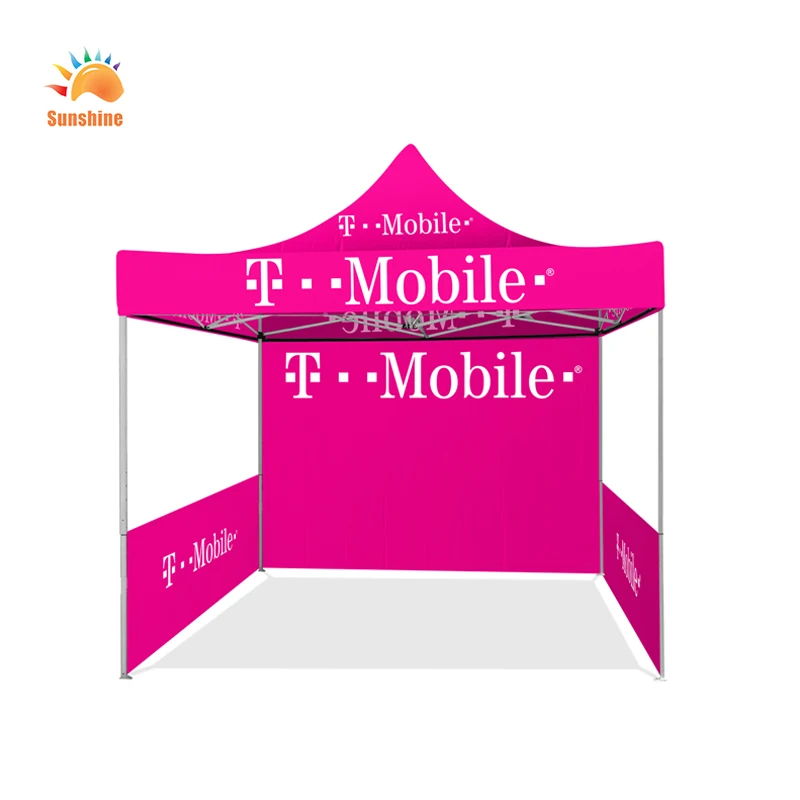 China Pink EZ Pop up Tent Canopy 10x10 with Sidewalls Kit