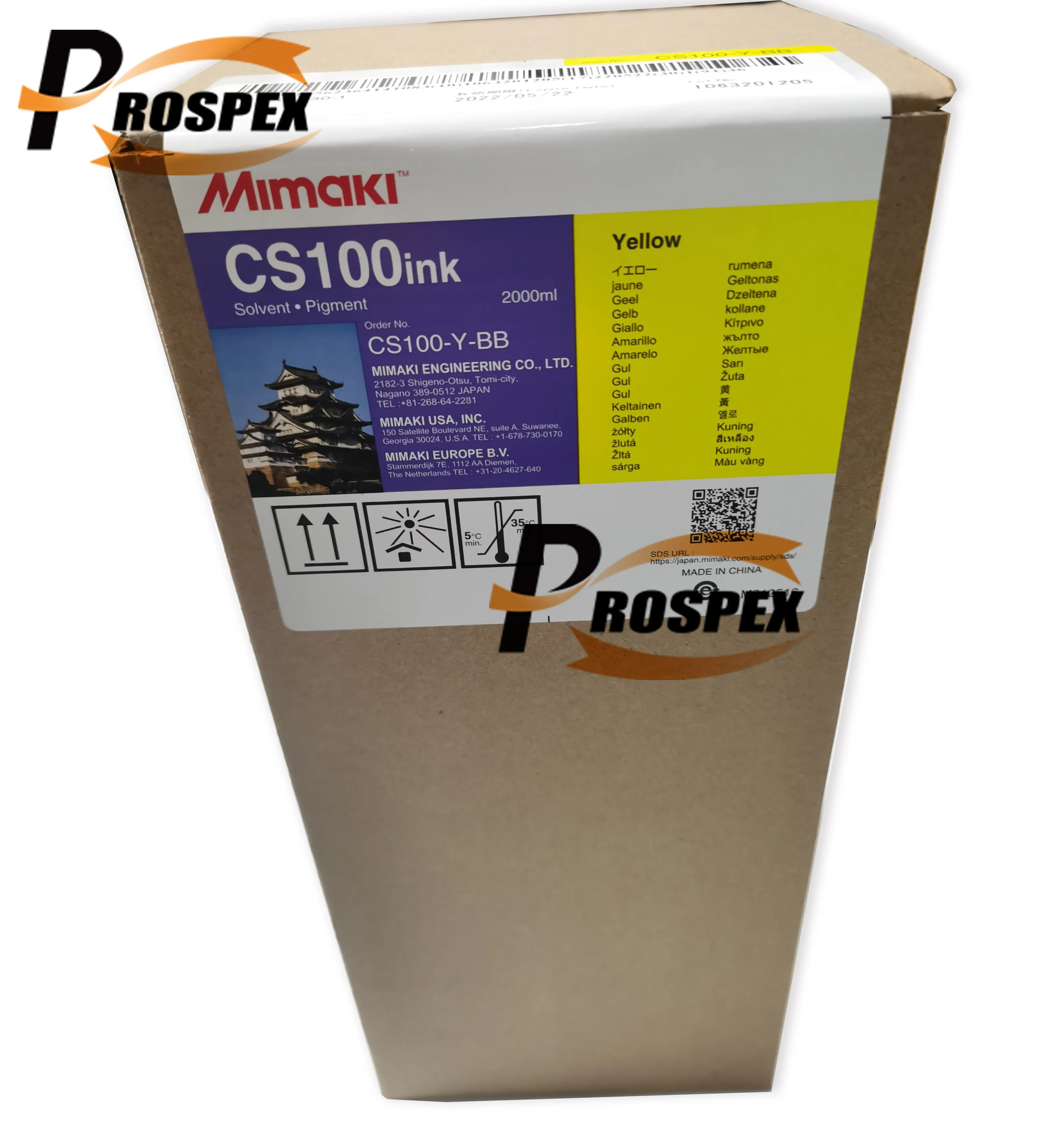 Original Mimaki Eco Solvent Ink CS100 2L for SWJ-320 Printers