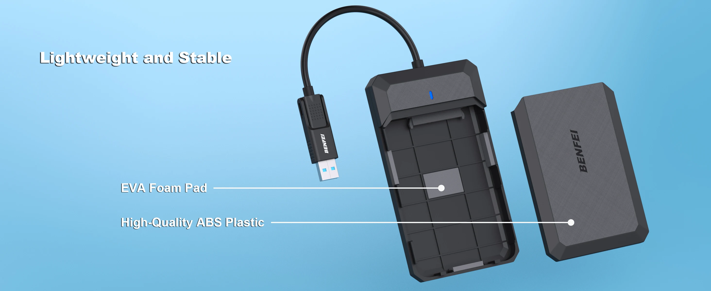 Benfei 2.5 Inch Sata To Usb Tool Free External Hard Drive Enclosure,Usb ...