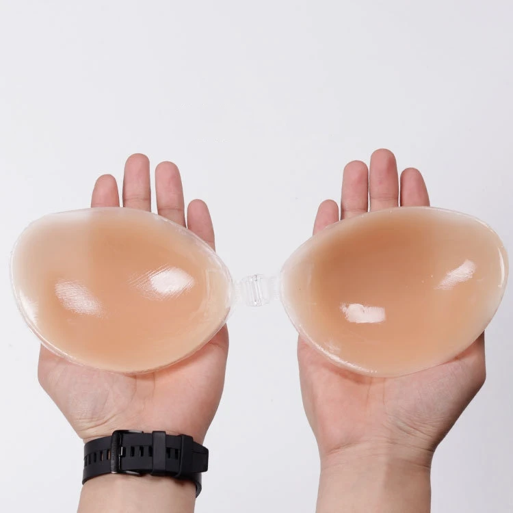 Patchs Poitrine Silicone Autoadhésifs Réutilisables - Soutien-Gorge Invisible Anti-Rides, Forme Triangle