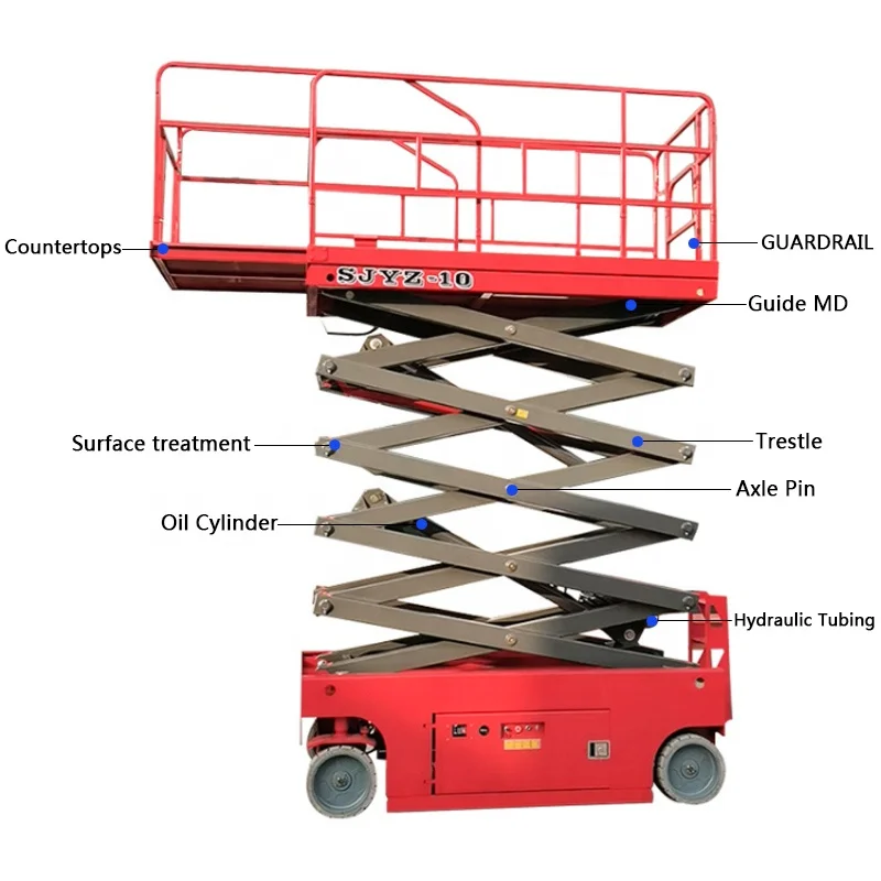 Mobile Electric Hydraulic Aerial Lift Elevated Work Platform Electric ...