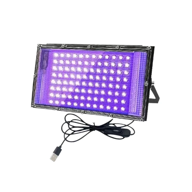 50-300W LED UV Lights for Glow Party USB Waterproof Blacklight Floodlight 395nm 5V Spotlight Purple Lamp for Halloween Decor_0
