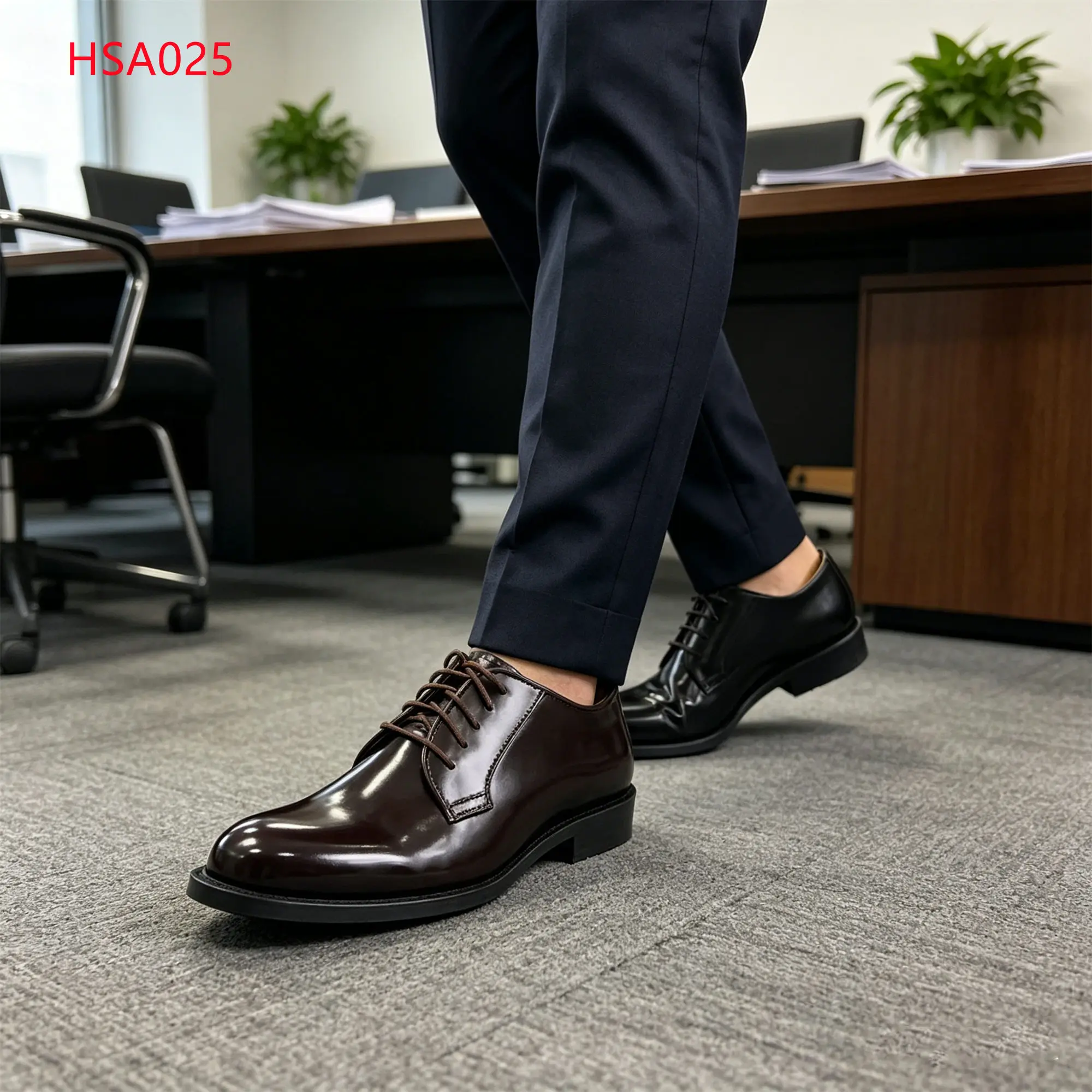 LXG,Business Negotiation Formal Silhouette Shining/matte Dress Shoes Senegal Popular Round Toe Style Men Office Shoes HSA025