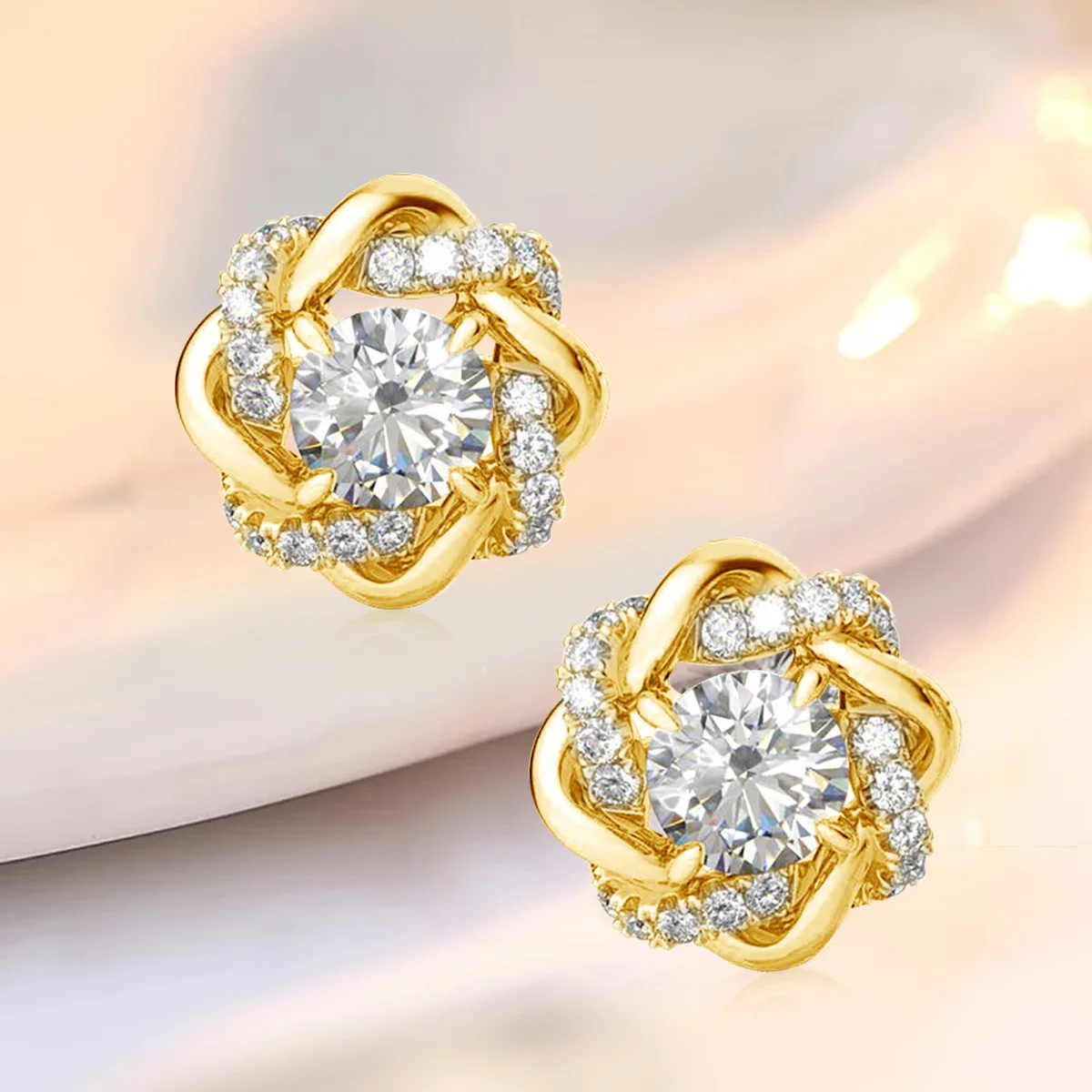 Drop 925 Sterling Silver Diamond Custom Gold Designer Jewelry Hoop Stud ...