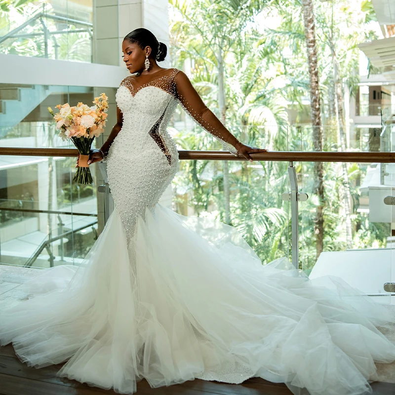 fitted lace wedding dress Sexy Mermaid Wedding Dress 2025 Soft Satin Gowns Sweetheart Pleats Sil –  formalgowns