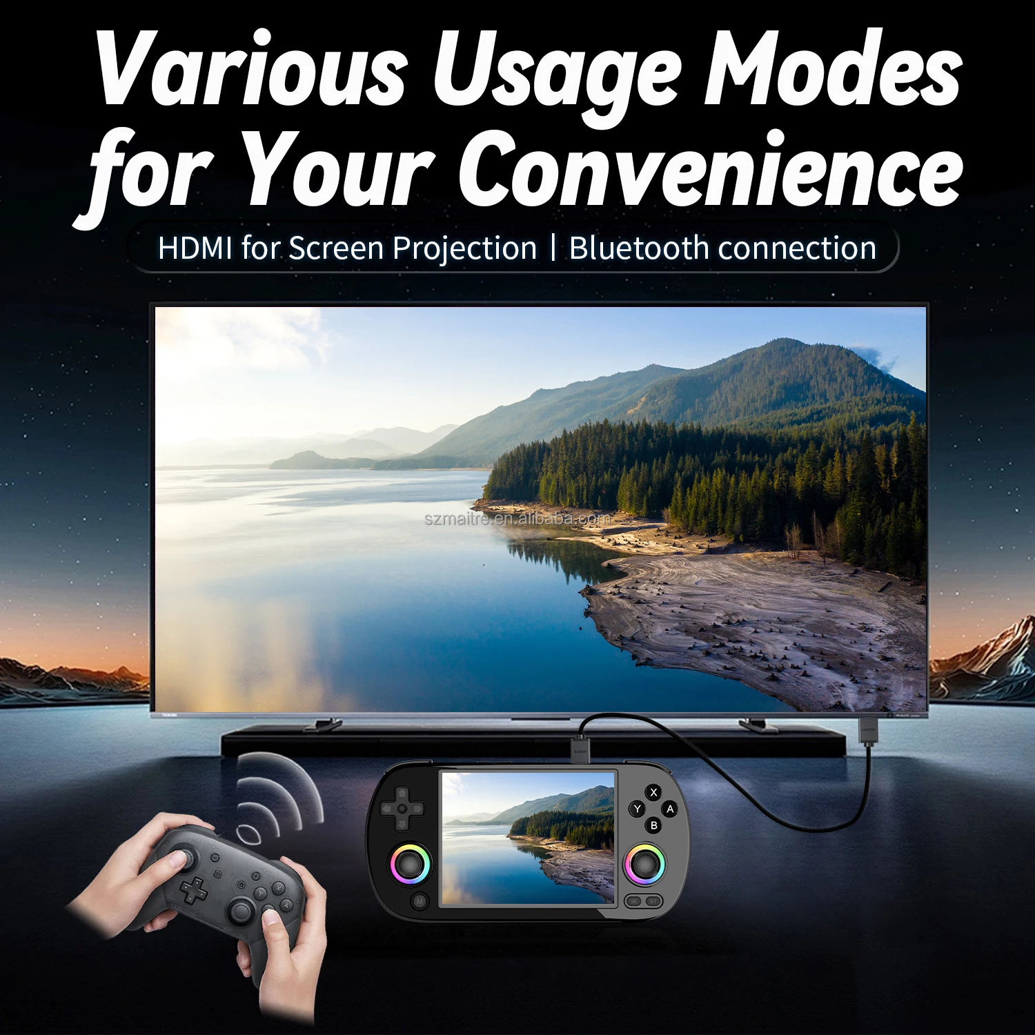 ANBERNIC RG40XX H Retro Game Console - 4 Inch Screen, 5G WIFI BT