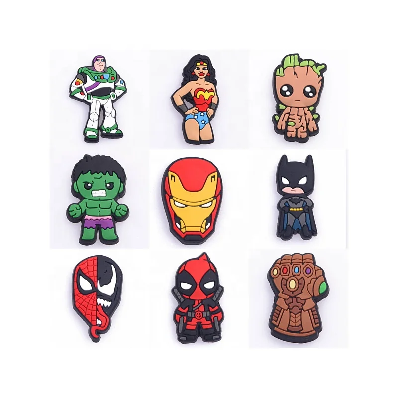 superhero croc charms