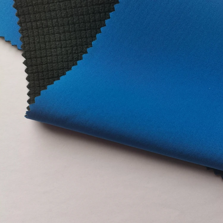 Softshell Fabric Waterproof for Jacket 4 Way Stretch Bonded Polar Fleece Outdoor Functional Fabric Softshell