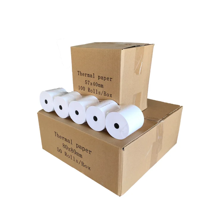 Cheap POS Paper 80x80mm Thermal Roll, Single-layer ATM Food Delivery Cash Register Thermal Paper Roll