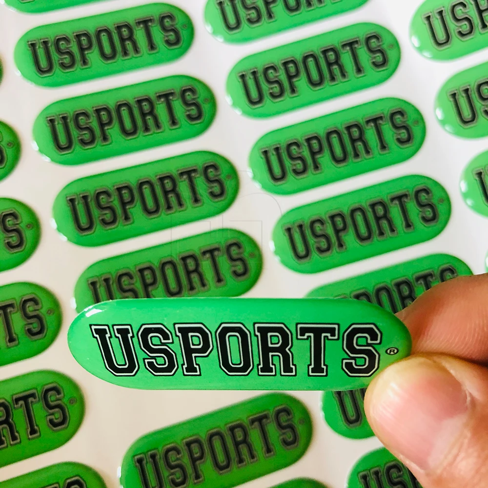 Uv Resist Printing Brand Logo Thick Crystal Resin Protected 3d Logo