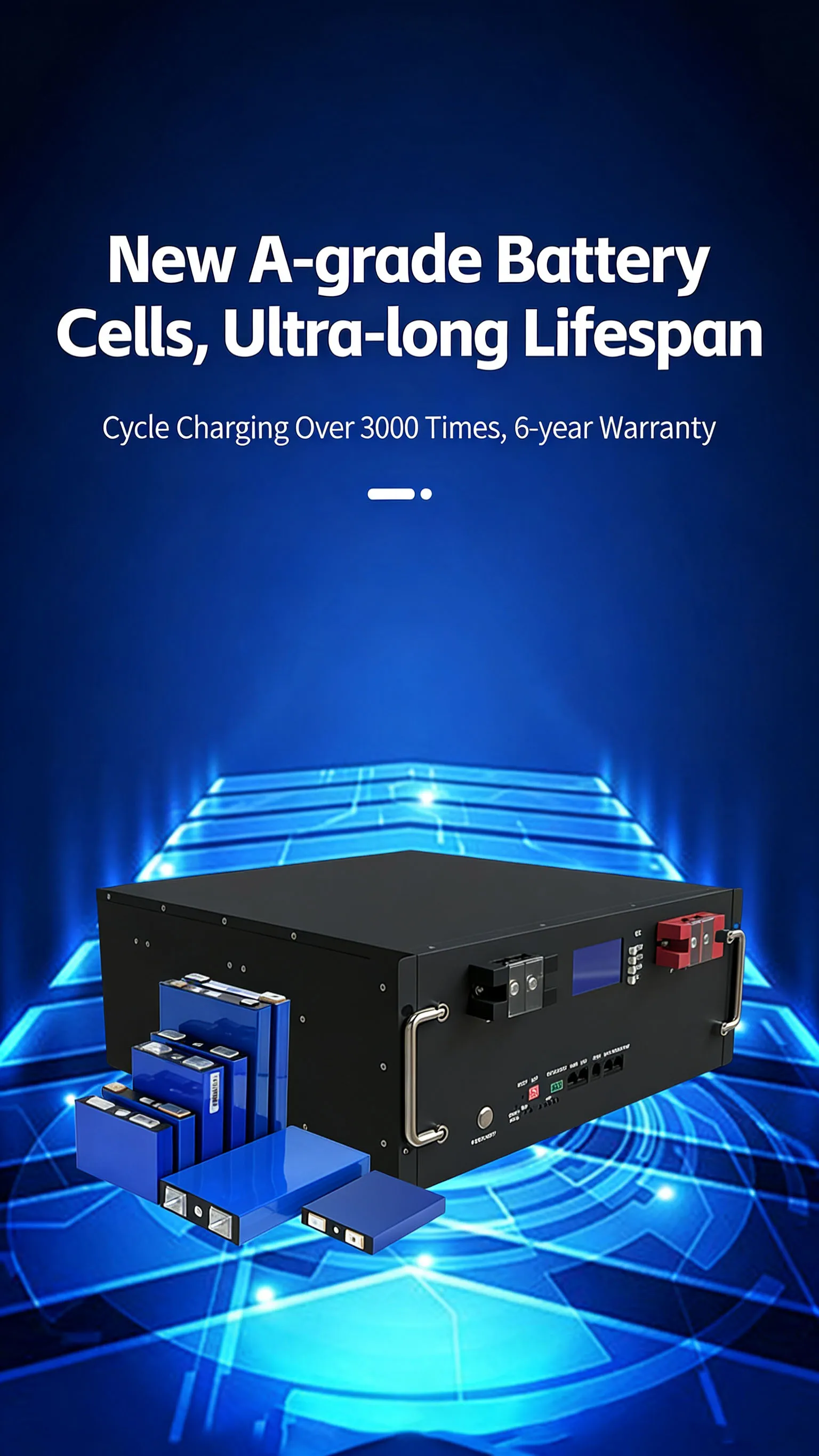 15Kw Hybrid Solar Storage Battery System 51.2V Split Phase Inverter ...