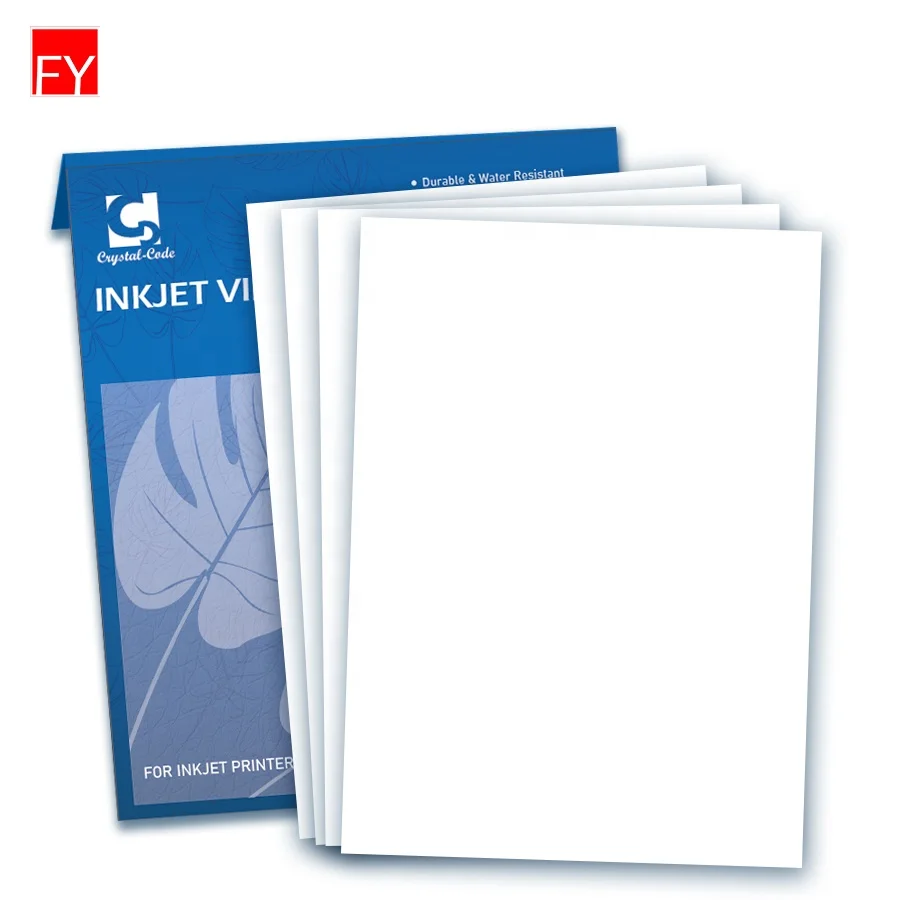 150 Sheets Inkjet laser printable 8.5 x 11 A4 waterproof vinyl matte sticker paper sheet