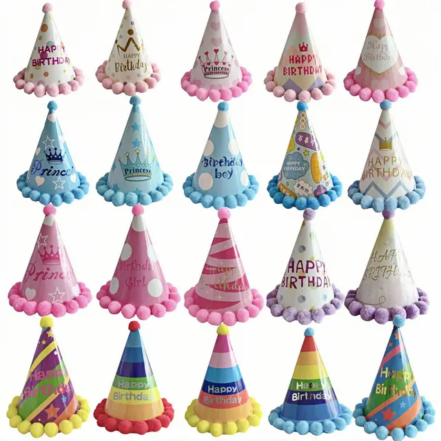 Happy Birthday Cake Decorations, Cake Birthday Hat Happy Birthday Cake Topper