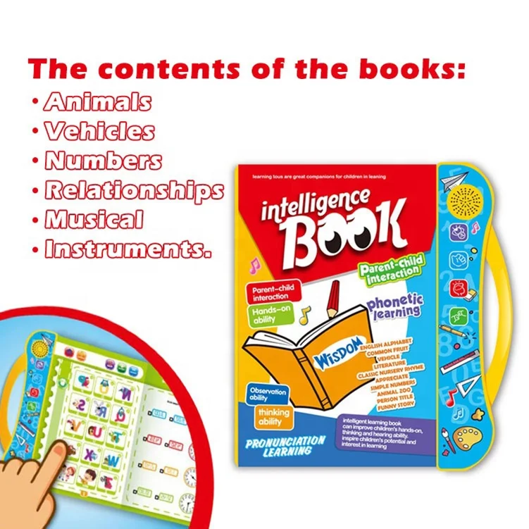 Samtoy Children English Learning Touch Reading Sound Book Kids E Audio Electronic Books With Certificate