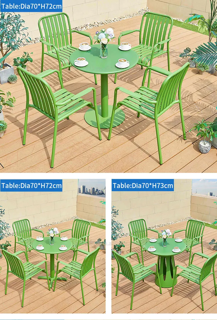 Juecheng Modern Aluminum Outdoor Dinning Table Chair Set Patio